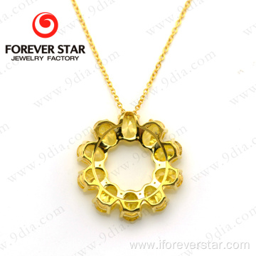 Natural loose gemstones 14K Gold Plated Necklace Jewelry